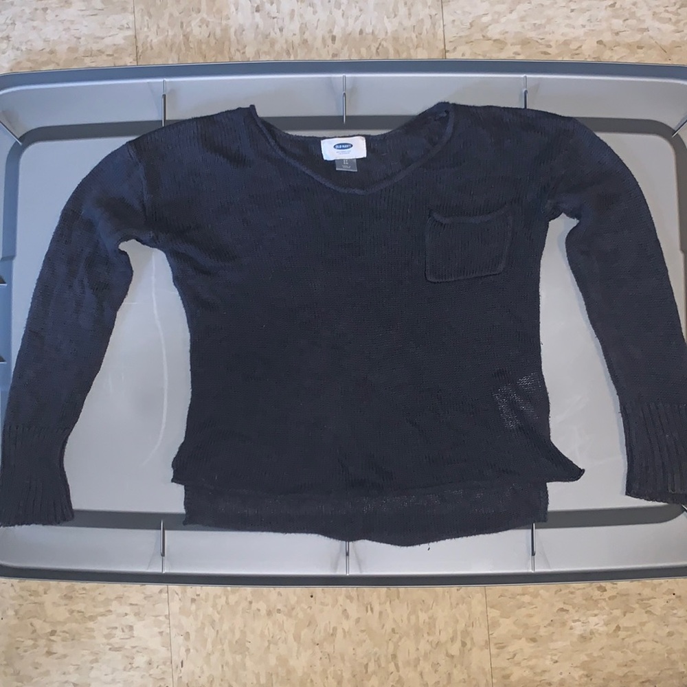 Old Navy, dark blue, size 5T, sweater/shirt.
